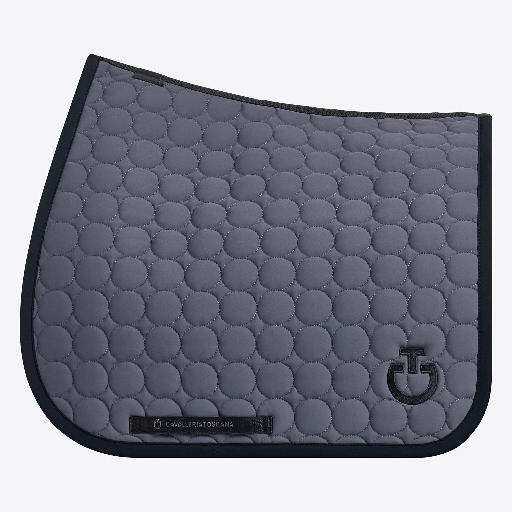 Circle Quilted Dressage Saddle Pad - Grey