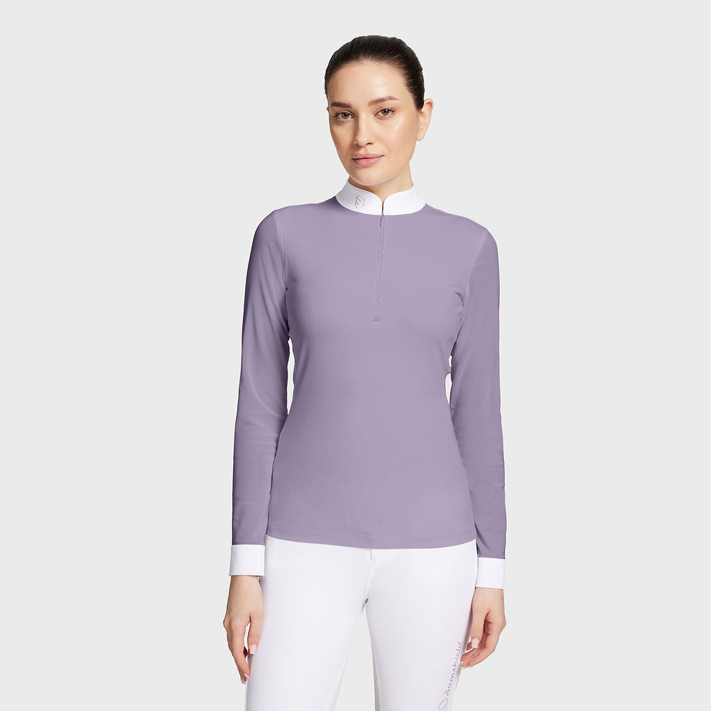 Ladies Louison Air Long Sleeve Show Shirt - Lavender Gray