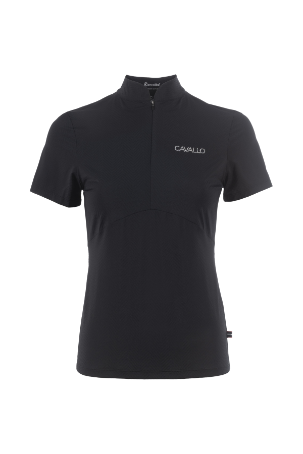 Ladies Caval Training Short Sleeve Polo - Black