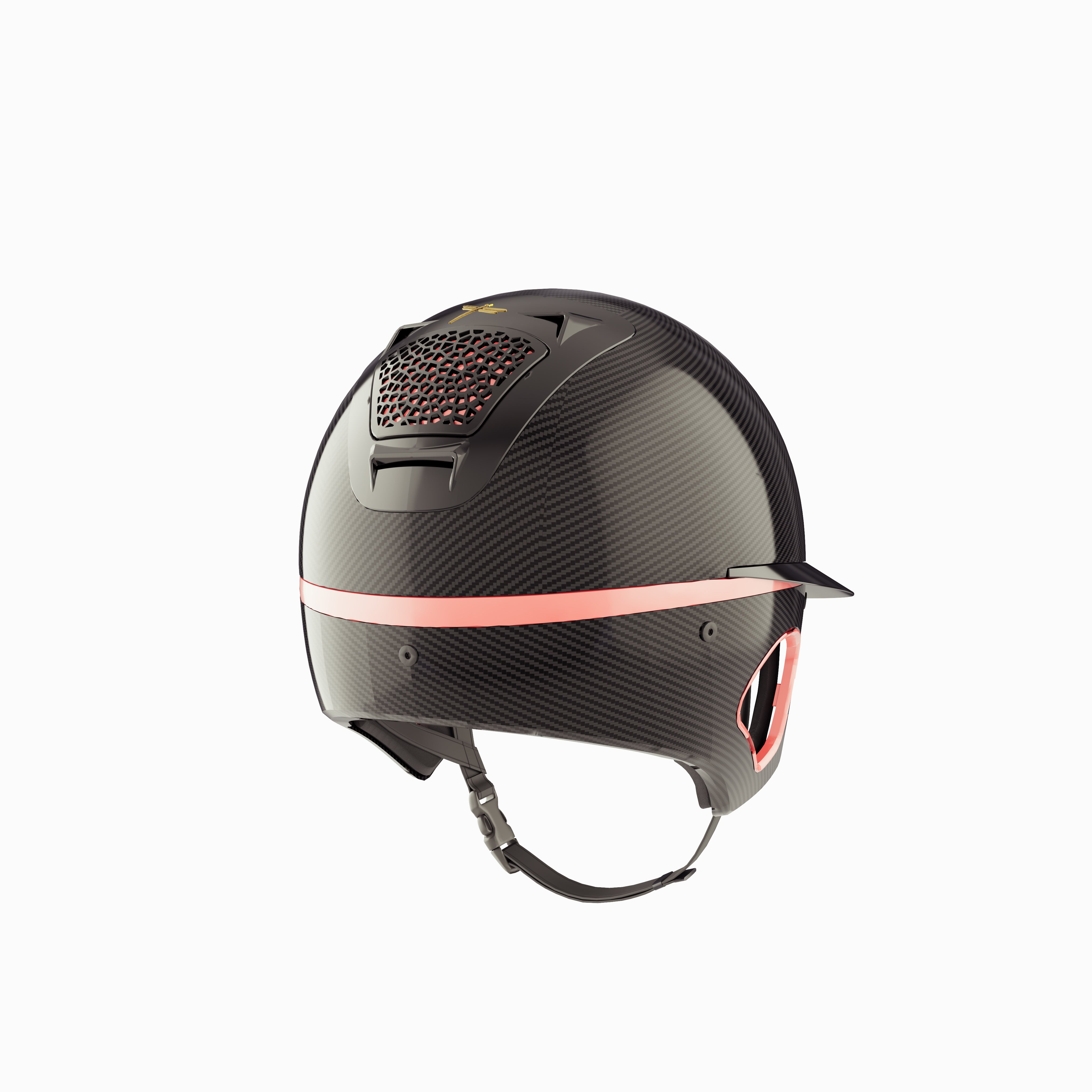 PRE-ORDER Voronoï Carbon Helmet With Temple Protection - Black/Rose Gold