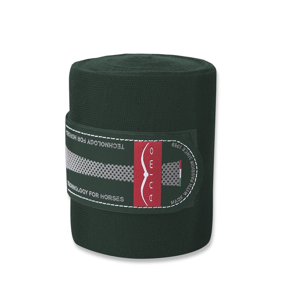product shot image of the animo web stable bandages set of 2 green