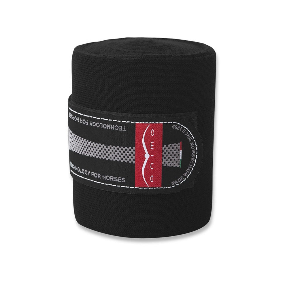 product shot image of the animo web stable bandages set of 2 black
