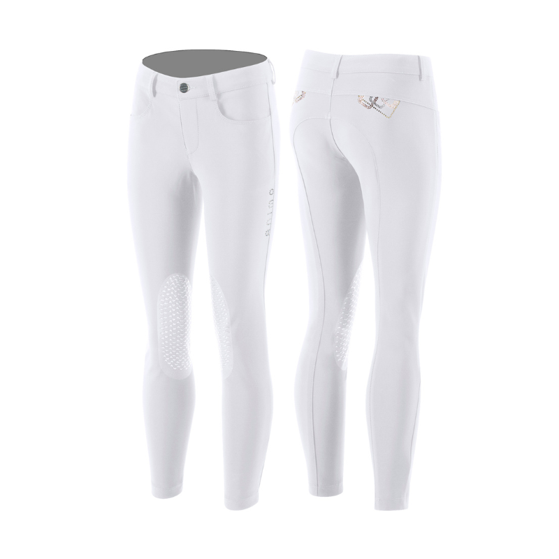 product shot image of the Girls Namer Riding Breeches - White