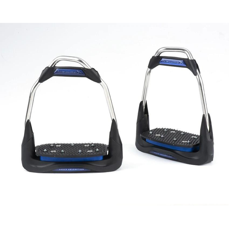 product shot image of the freejump airs stirrup blue