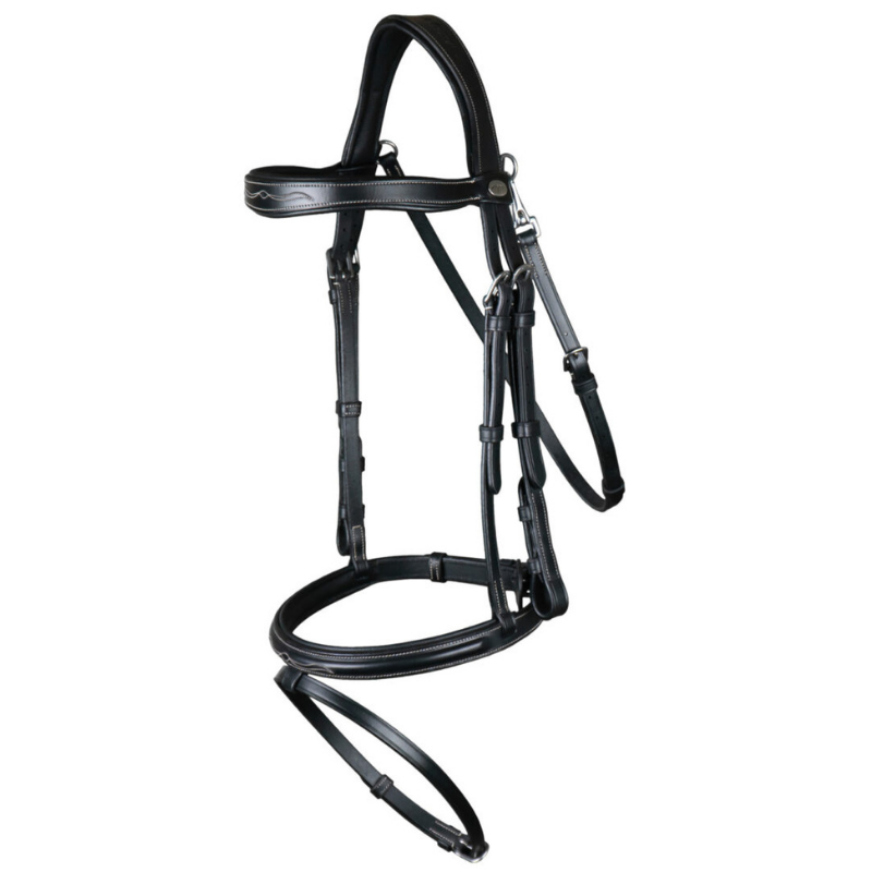 product shot image of the Working Flash Noseband Bridle with Snap Hooks