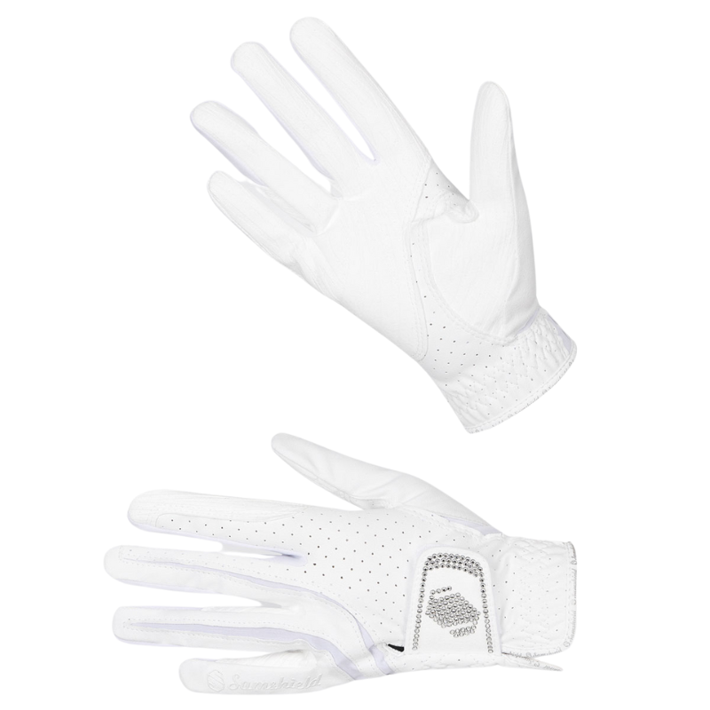 V-Skin Swarovski Gloves - White