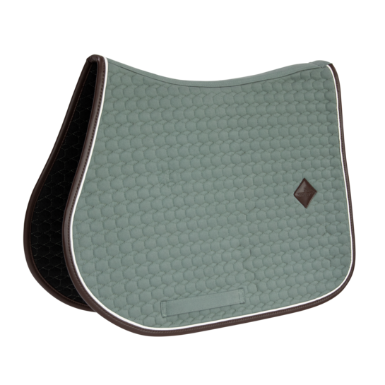 Saddle Pad Classic Leather Jumping - Dusty Green