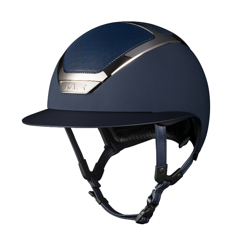 product shot image of the kask star lady riding hat navy silver