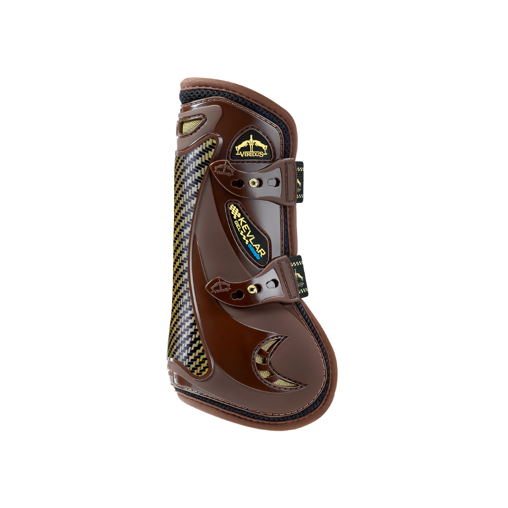 product shot image of the veredus veredus kevlar gel tendon boots brown