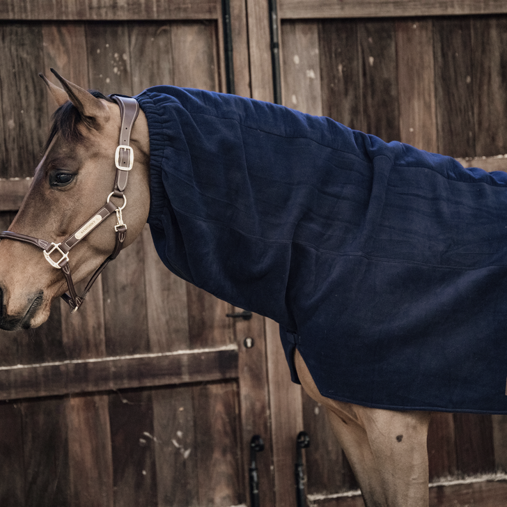 product shot image of the Heavy Fleece Horse Scarf - Navy