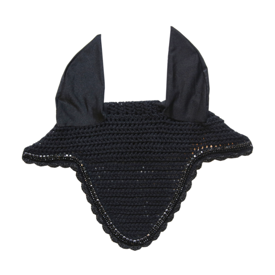 product shot image of the Long Stone & Pearl Fly Hood - Black