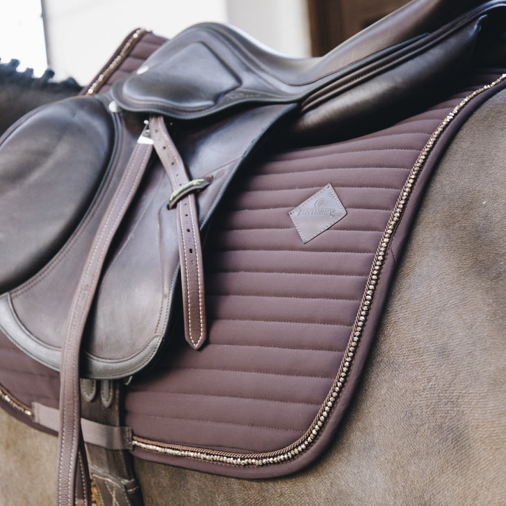 product shot image of the Saddle Pad Pearls Jumping - Brown