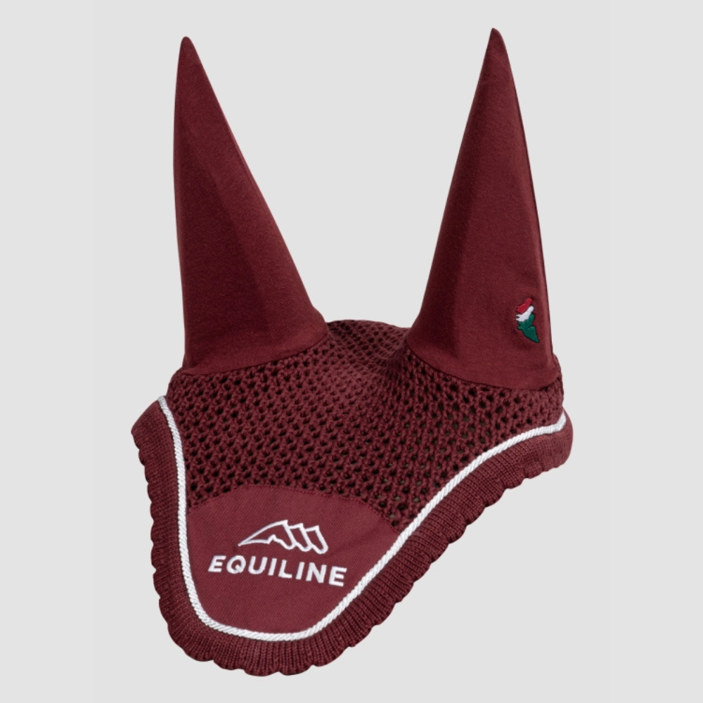 Combiset Outline Jumping Saddle Pad & Fly Hood - Burgundy