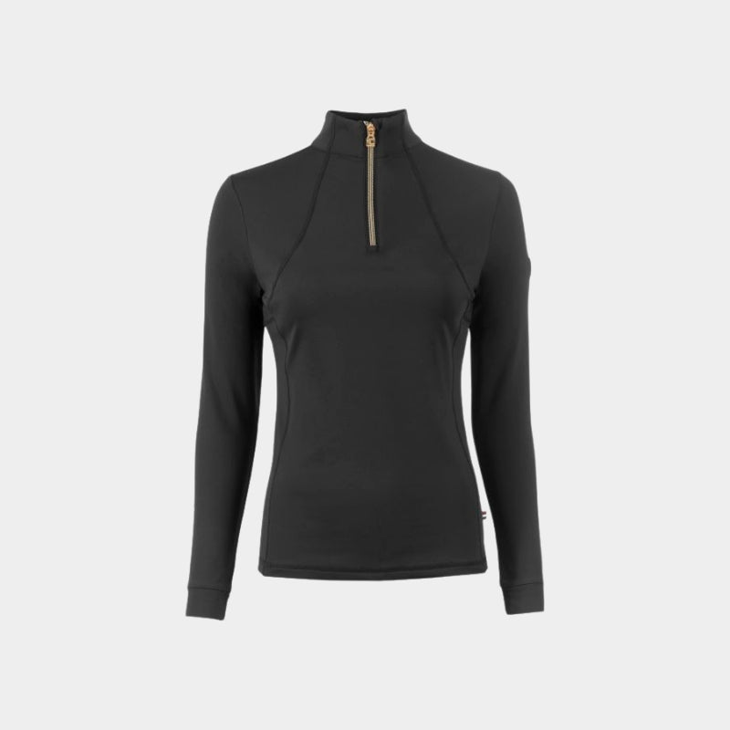 Ladies Cavalmerit Half Zip Training Polo - Black