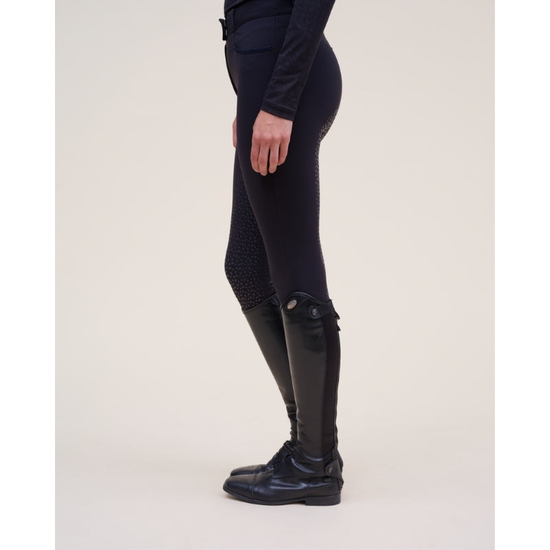 Ladies Kit Full Seat High Rise Breeches - Black