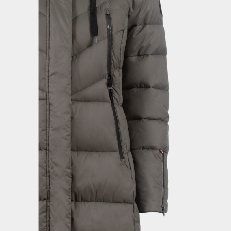 Ladies Cavalmeadow Long Padded Coat - Walnut