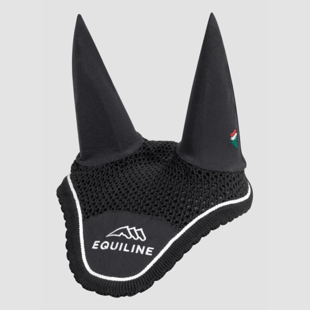 Combiset Outline Jumping Saddle Pad & Fly Hood - Black