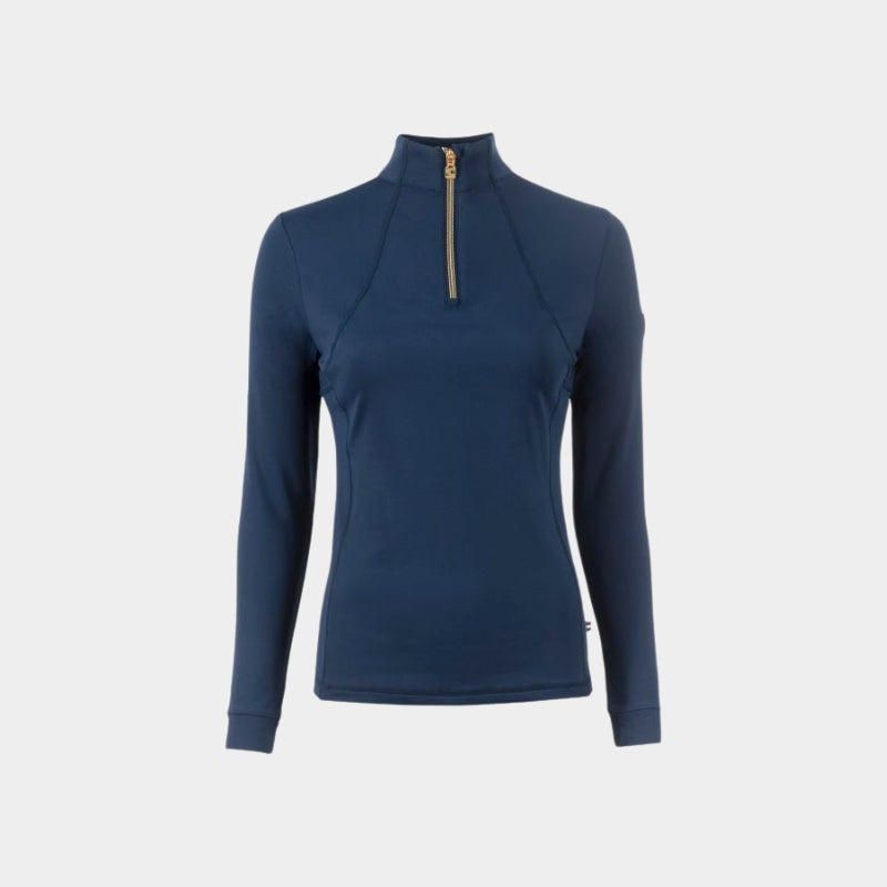 Ladies Cavalmerit Half Zip Training Polo - Night Blue (LAST ONE - DE40 - UK14)