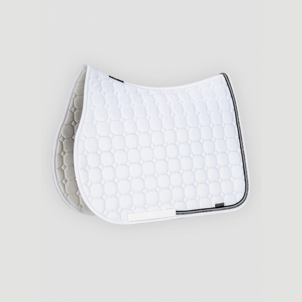 Combiset Rio Jumping Saddle Pad & Fly Hood - White