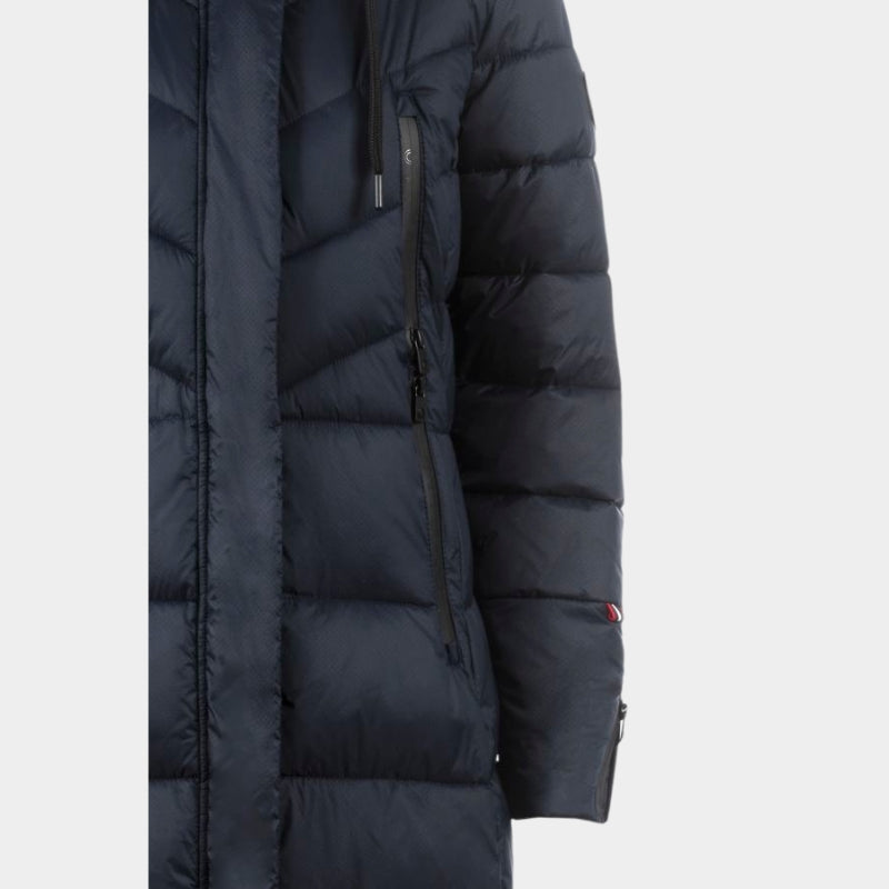 Ladies Cavalmeadow Long Padded Coat - Navy