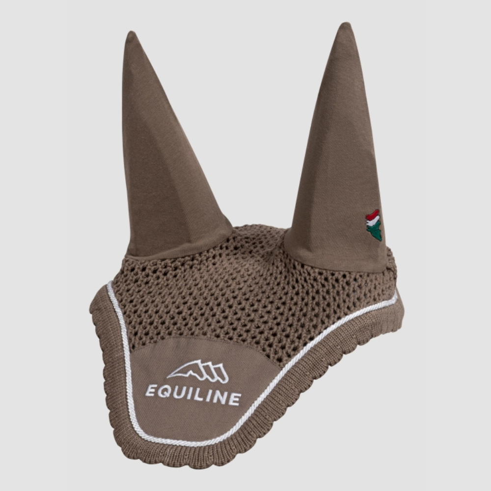 Combiset Outline Jumping Saddle Pad & Fly Hood - Cappuccino