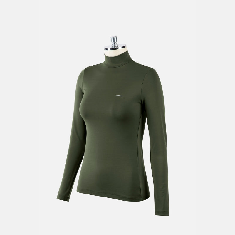 Ladies Dullip Turtleneck Training Polo - Forest Green