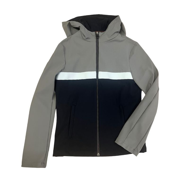 Young Rider Unisex Jersey Hooded Softshell Coat - Grey
