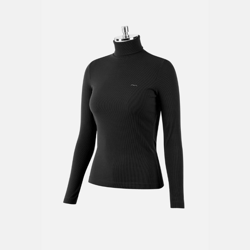 Ladies Daffi Turtleneck Training Polo - Black