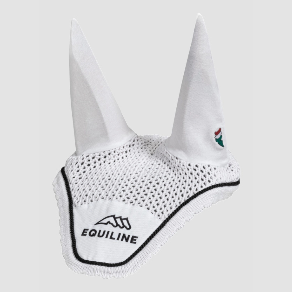 Combiset Outline Jumping Saddle Pad & Fly Hood - White