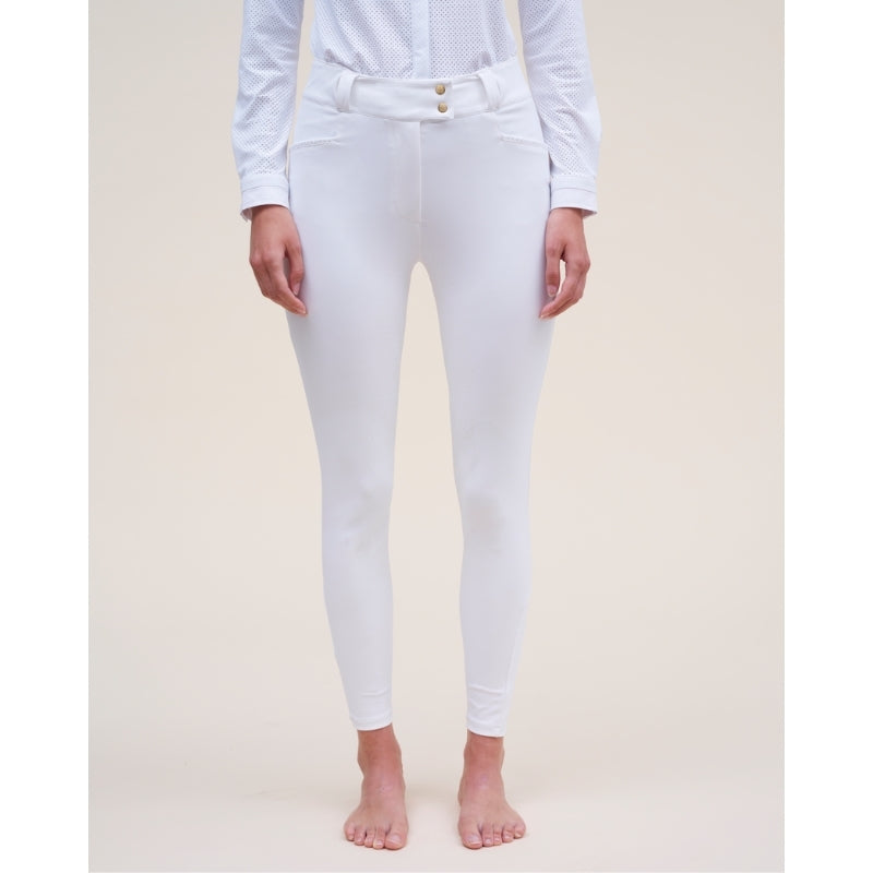 Ladies Kit Full Seat High Rise Breeches - White