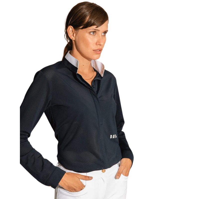 Ladies Helios Long Sleeve Show Shirt - Navy