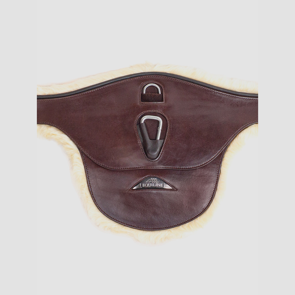 Stud Guard Girth With Removable Lining - Brown