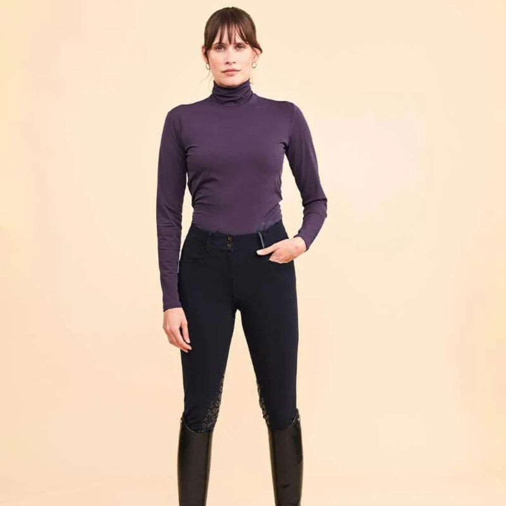 Ladies Consul High Neck Polo - Plum