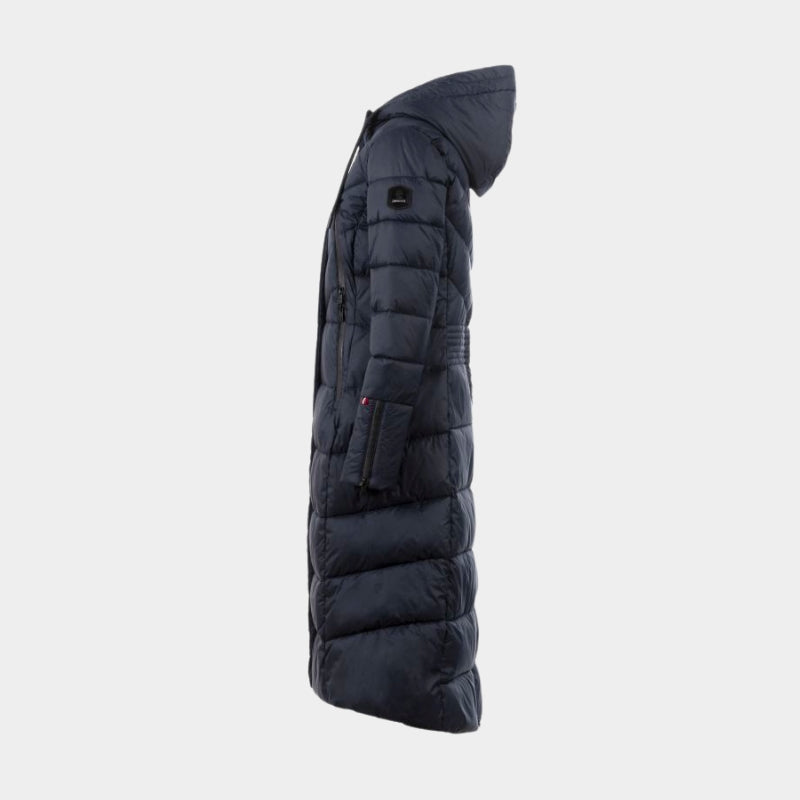 Ladies Cavalmeadow Long Padded Coat - Navy