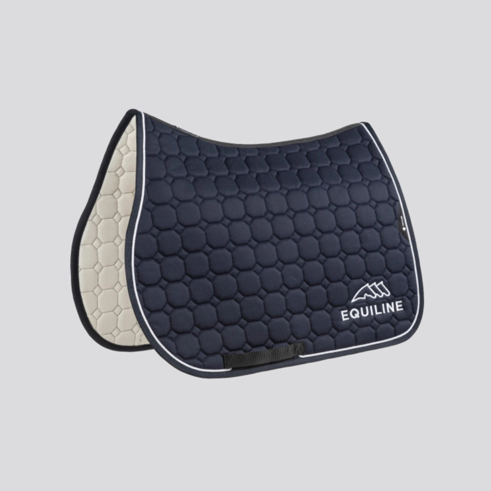 Combiset Outline Jumping Saddle Pad & Fly Hood - Navy