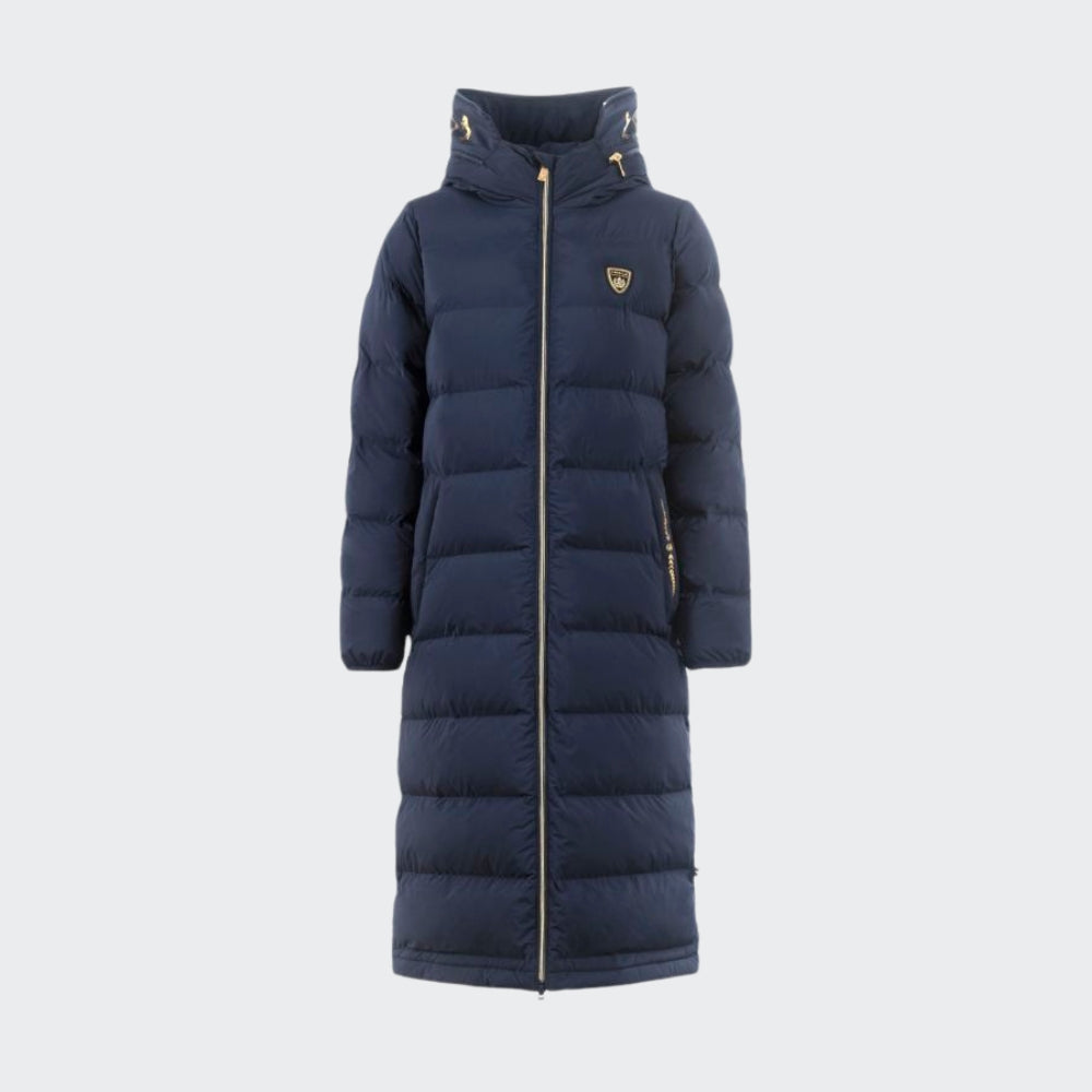 Ladies Cavallucy Padded Maxi Coat - Night Shadow