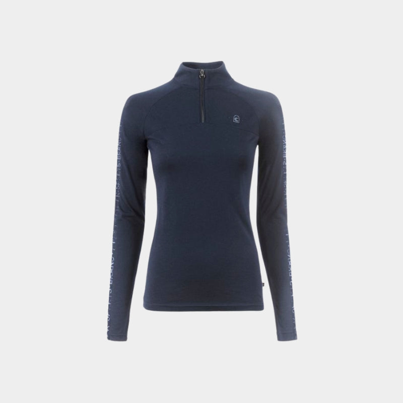 Ladies Cavalmadina Half Top Training Polo - Navy