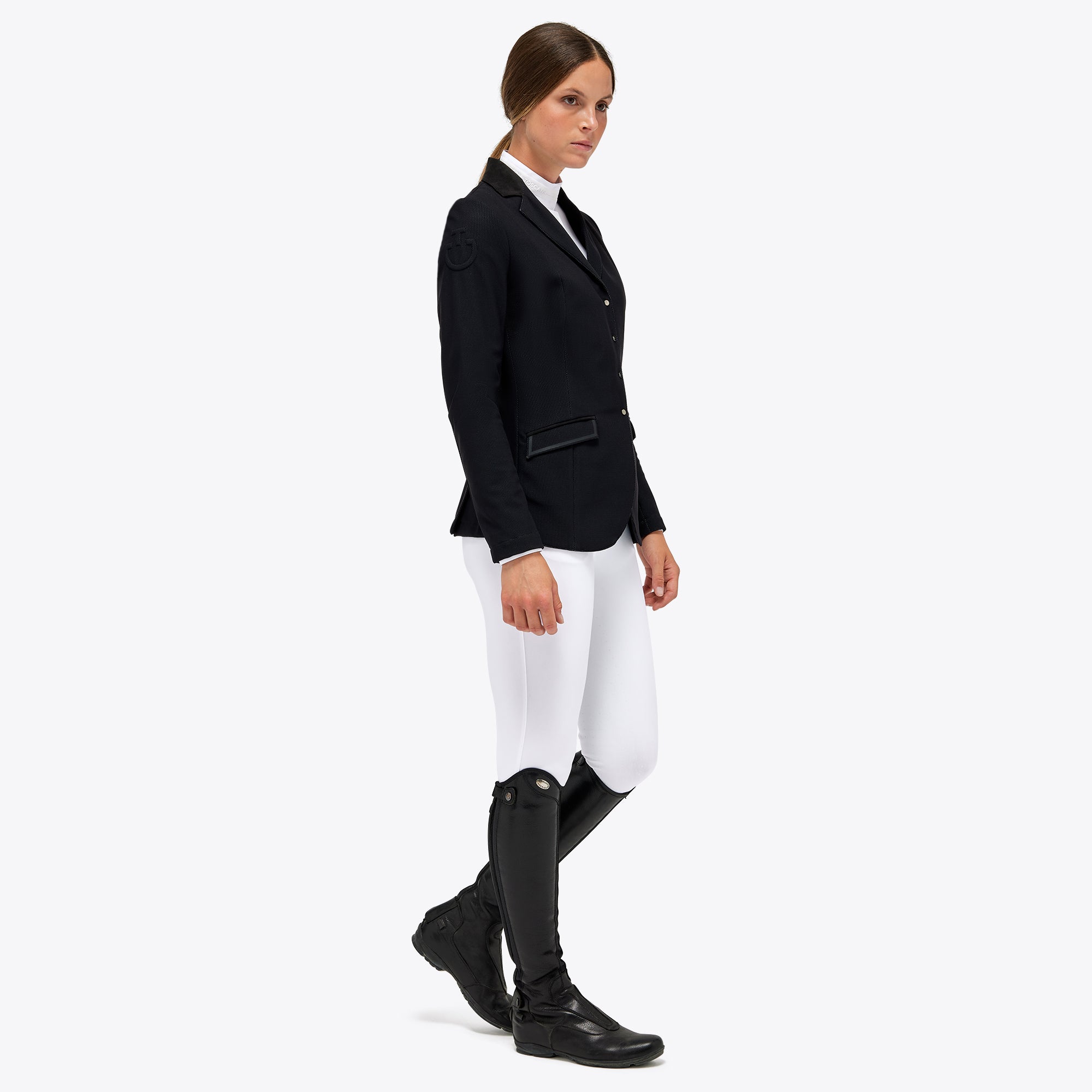 Ladies Lightweight Zip Jersey Show Jacket - Black Print