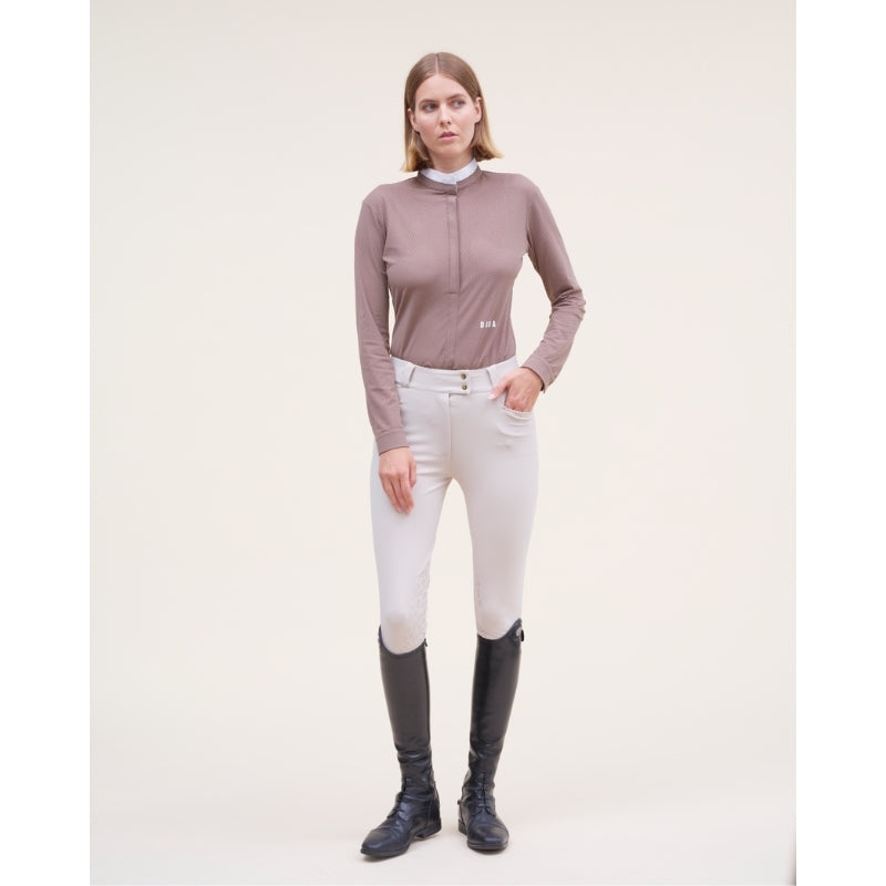 Ladies Helios L/S Show Shirt - Taupe