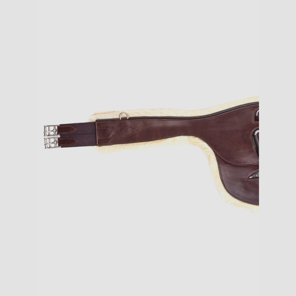 Stud Guard Girth With Removable Lining - Brown