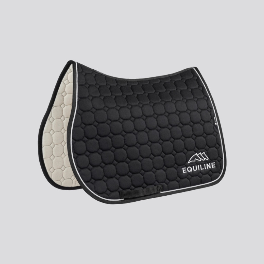 Combiset Outline Jumping Saddle Pad & Fly Hood - Black