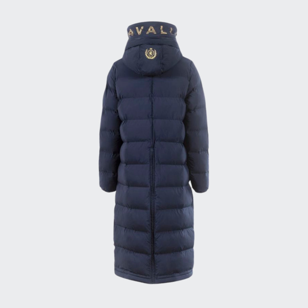 Ladies Cavallucy Padded Maxi Coat - Night Shadow