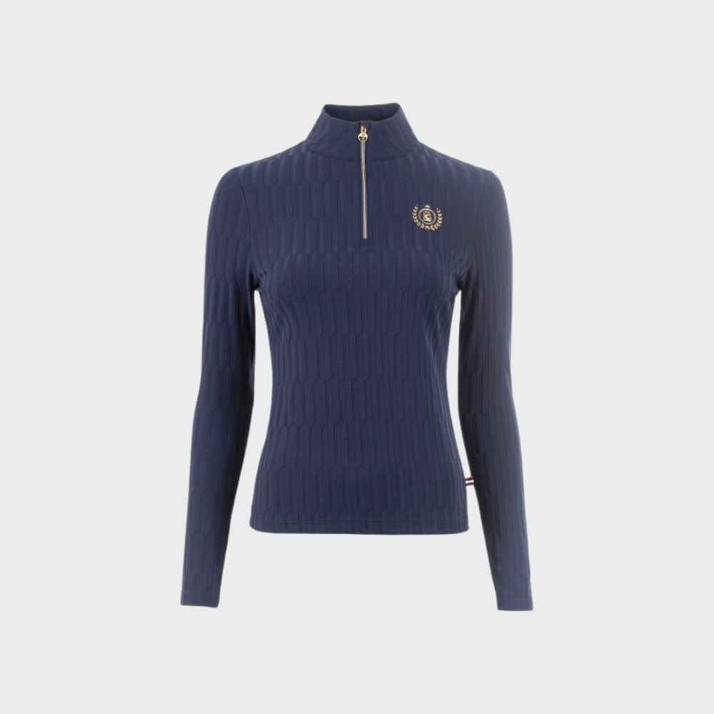 Ladies Cavallibra Half Zip Polo - Night Shadow