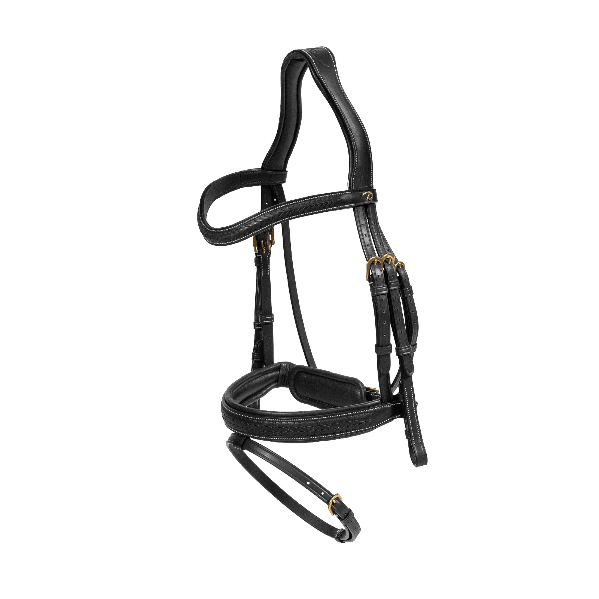 Plaited Flash Noseband Bridle with Pull Back