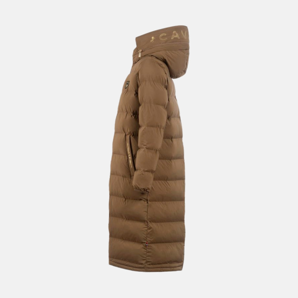 Ladies Cavallucy Padded Maxi Coat - Caramel