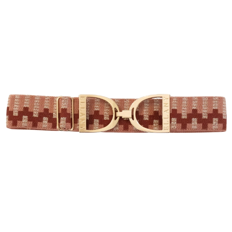 1.5" Gold Stirrup Elastic Belt - Rose Lyndon