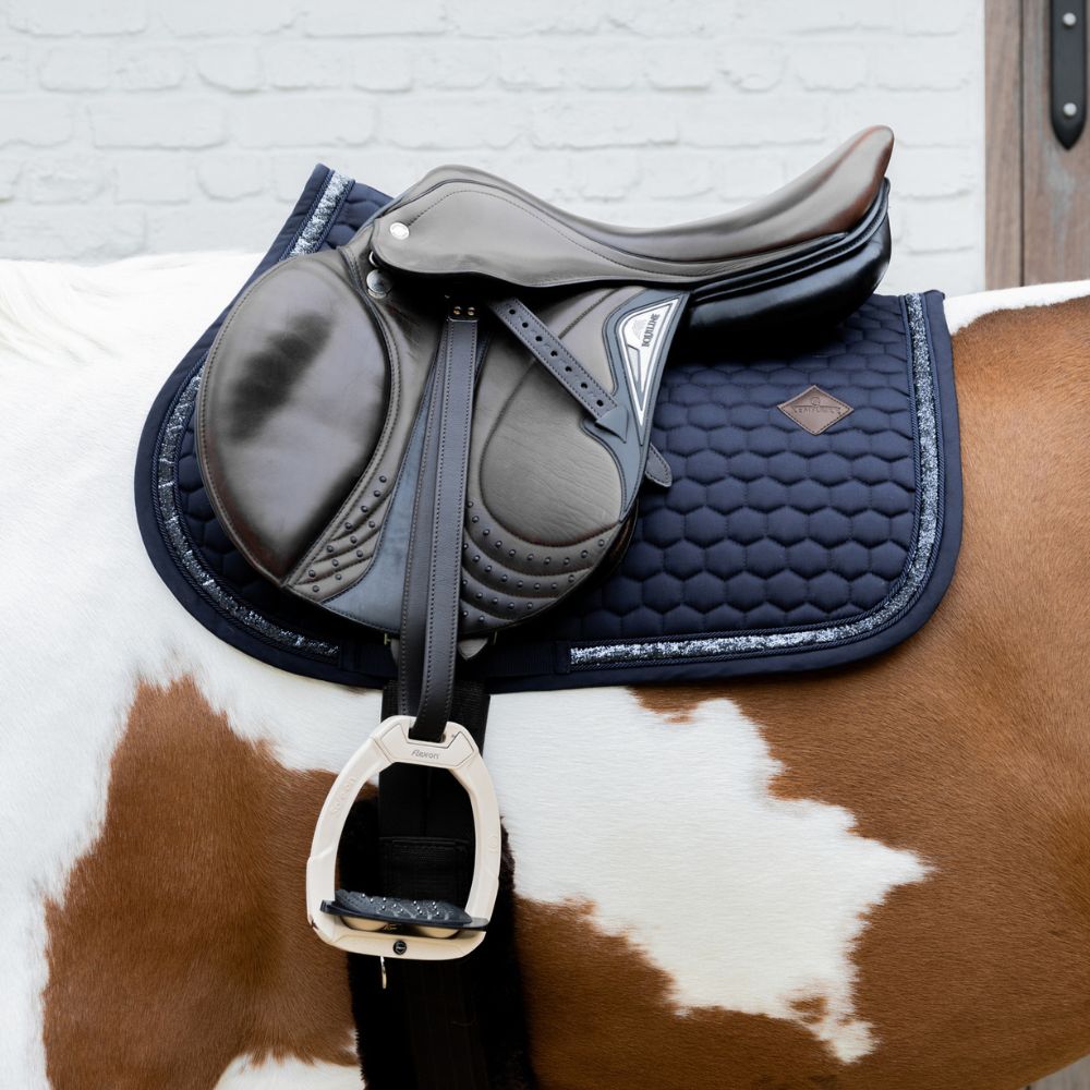 Glitter Band Jumping Saddle Pad | Navy