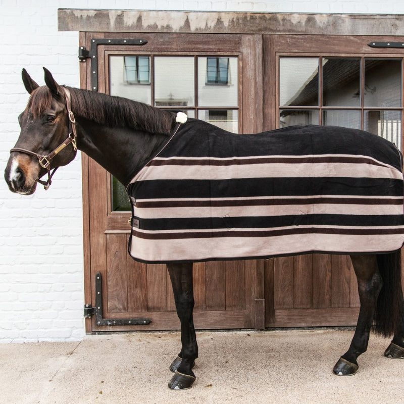 Fleece Rug Heavy - Stripes Brown/Beige