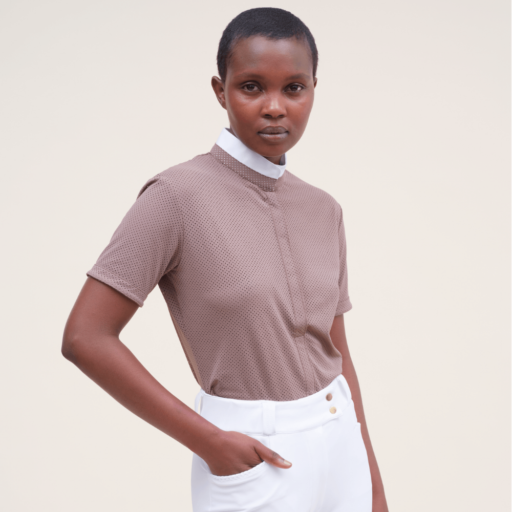 Ladies Helios S/S Show Shirt - Taupe