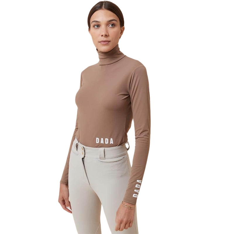 Ladies Consul High Neck Polo - Mocha